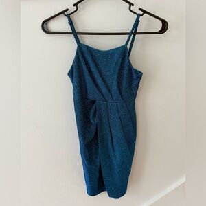 Rare editions teal glitter girls dress size 7.